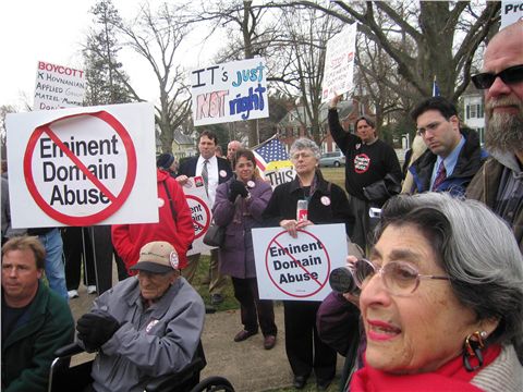 93-year-old activist Albert Viviano in his wheelchair at a rally last March